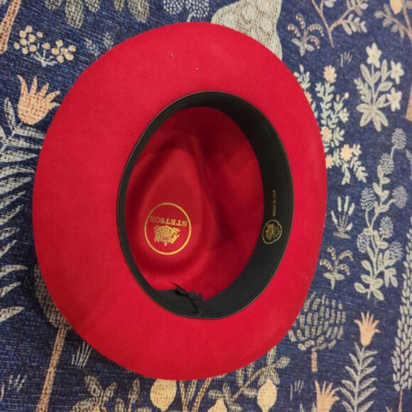 Red Stetson Agent Carter Hat (small), never worn - Picture 3 of 6